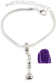 Emerald Park Jewelry King Chess Piece Snake Chain Charm Bracelet