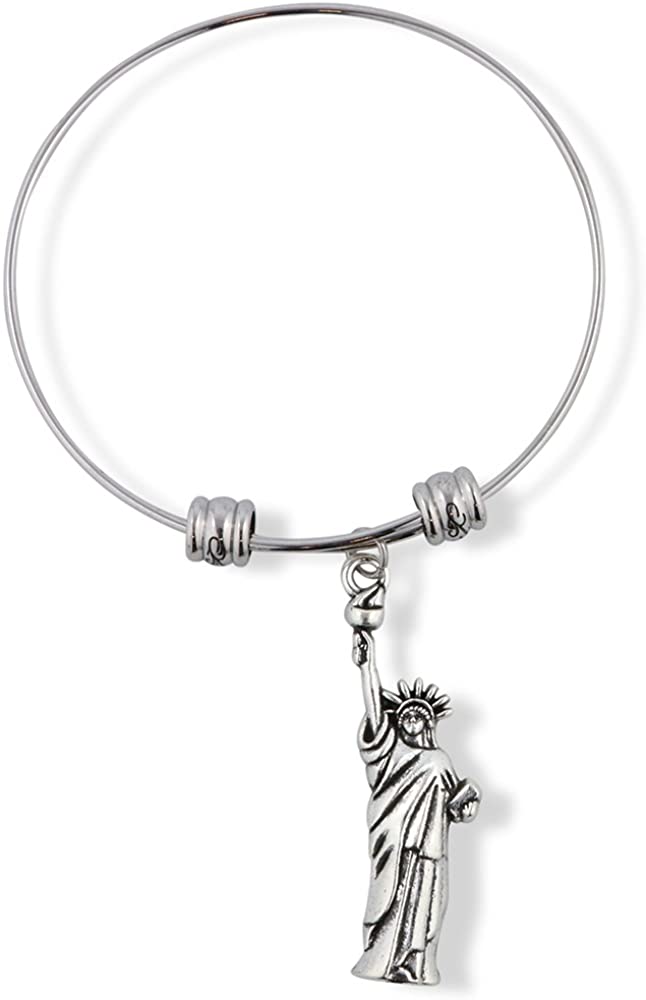 Emerald Park Jewelry Statue of Liberty Large Fancy Charm Bangle