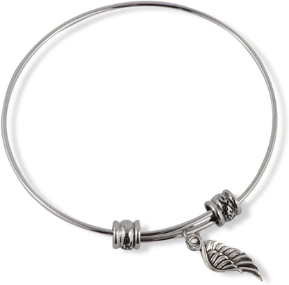 Emerald Park Jewelry Angel Wing Fancy Charm Bangle