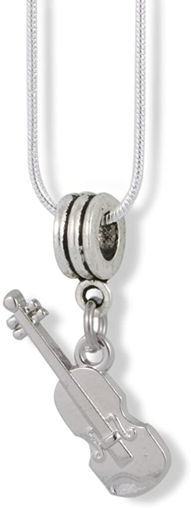 Violin Necklace | Charm Gifts for Women Student Music Teacher Graduate Party Gifts for Her Accessories Decor Fiddle Charm Gift for Girls Women Men Boys String Instrument