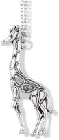 Giraffe Large with Body Spots Three Legs on Silver Chain Necklace