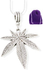Cannabis Marijuana Leaf Charm Snake Chain Necklace