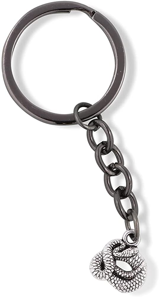 Emerald Park Jewelry Snake Coiled Charm Keychain