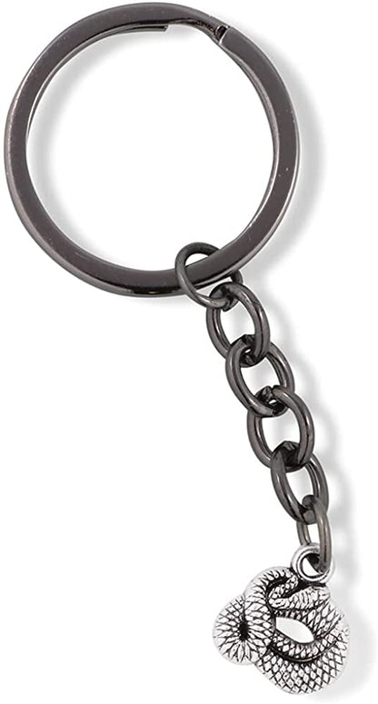 Emerald Park Jewelry Snake Coiled Charm Keychain