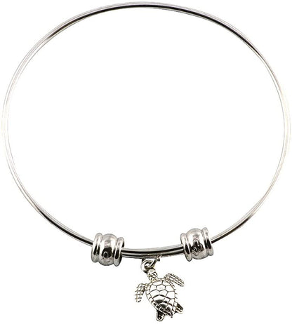 Sea Turtle Charm Bracelet Bangle Jewelry Great Hawaiian Gift for Women Men Boys and Girls to Wear at The Beach Not Created from Hemp