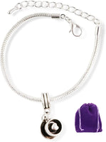 Coffee Cup with Heart Foam in it Snake Chain Charm Bracelet