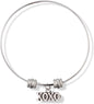 XOXO Kiss Hug Text Fancy Charm Bangle