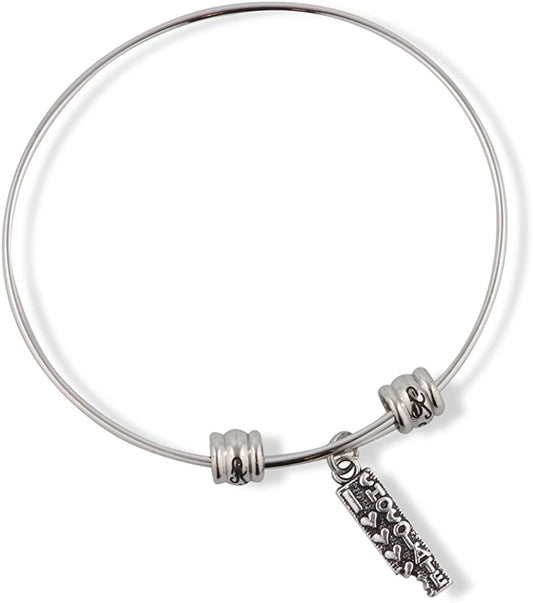 Emerald Park Jewelry I Love Chocolate Fancy Charm Bangle