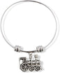 Emerald Park Jewelry Steam Engine Train Fancy Charm Bangle