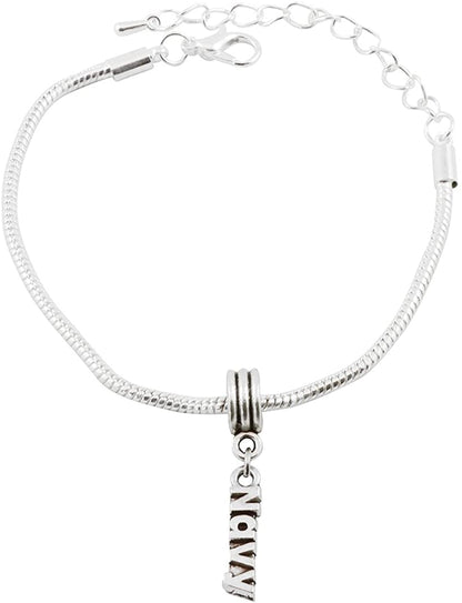 Emerald Park Jewelry Navy Snake Chain Charm Bracelet