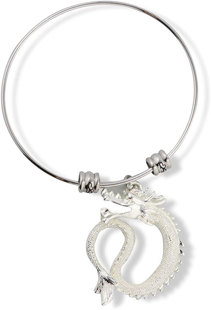 Emerald Park Jewelry Serpent Dragon Fancy Charm Bangle
