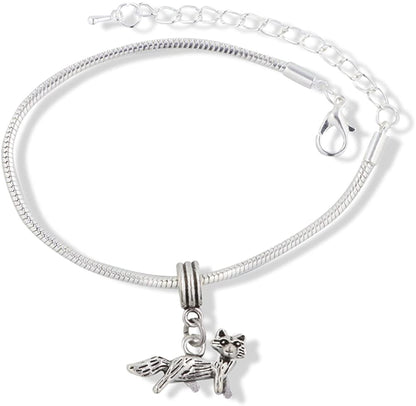 EPJ Fox Bracelet | 3D Stainless Steel Snake Chain Charm Bracelet