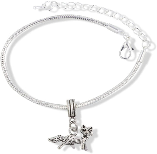 EPJ Fox Bracelet | 3D Stainless Steel Snake Chain Charm Bracelet