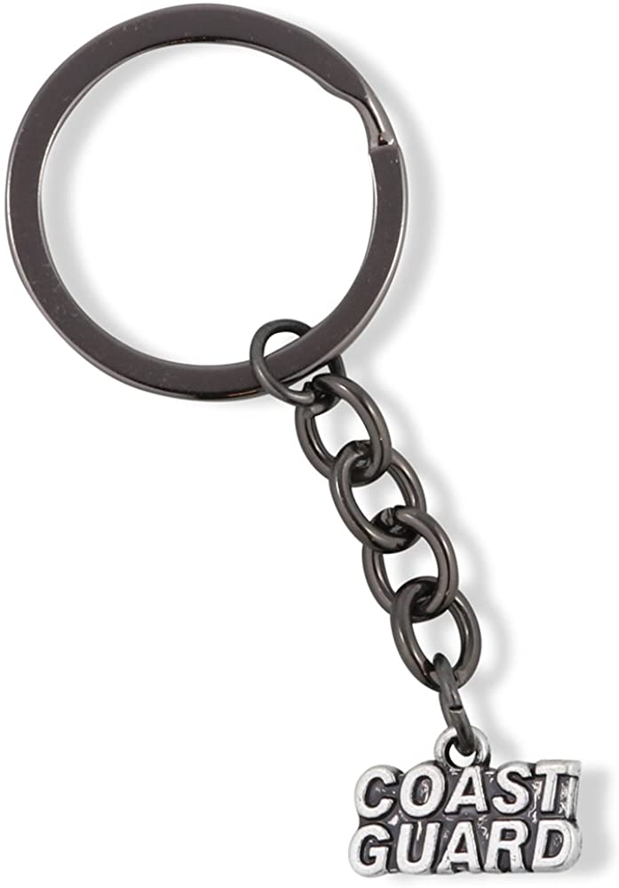 Coast Guard Text Charm Keychain