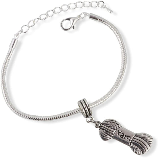 Emerald Park Jewelry Yarn Bundle Skein of Wool Snake Chain Charm Bracelet