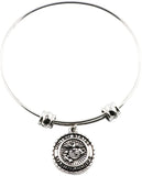 Marine Mom Bracelet | Marine Bangle Marine Corp Jewelry Jewlry Medal Charm Accessories Stuff Gift for Mom Men Women Girlfriend USMC Marines Symbol