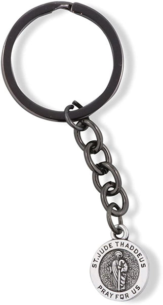 Emerald Park Jewelry Saint Jude Thaddeus Pray for Us Charm Keychain