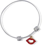 Red Lips Fancy Charm Bangle