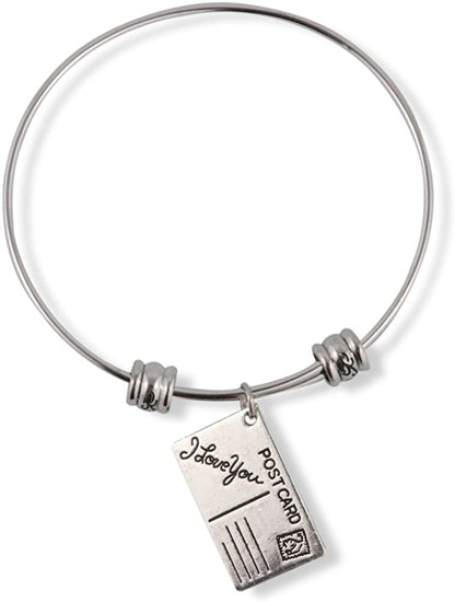 Post Card with I Love You Printed Fancy Bangle