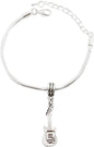 Emerald Park Jewelry Guitar Snake Chain Charm Bracelet