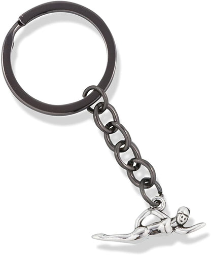 EPJ Swimmer with One Arm Forward and One Arm Back Charm Keychain