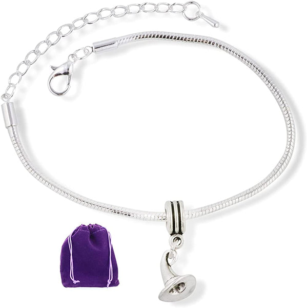 Witch Hat Snake Chain Charm Bracelet