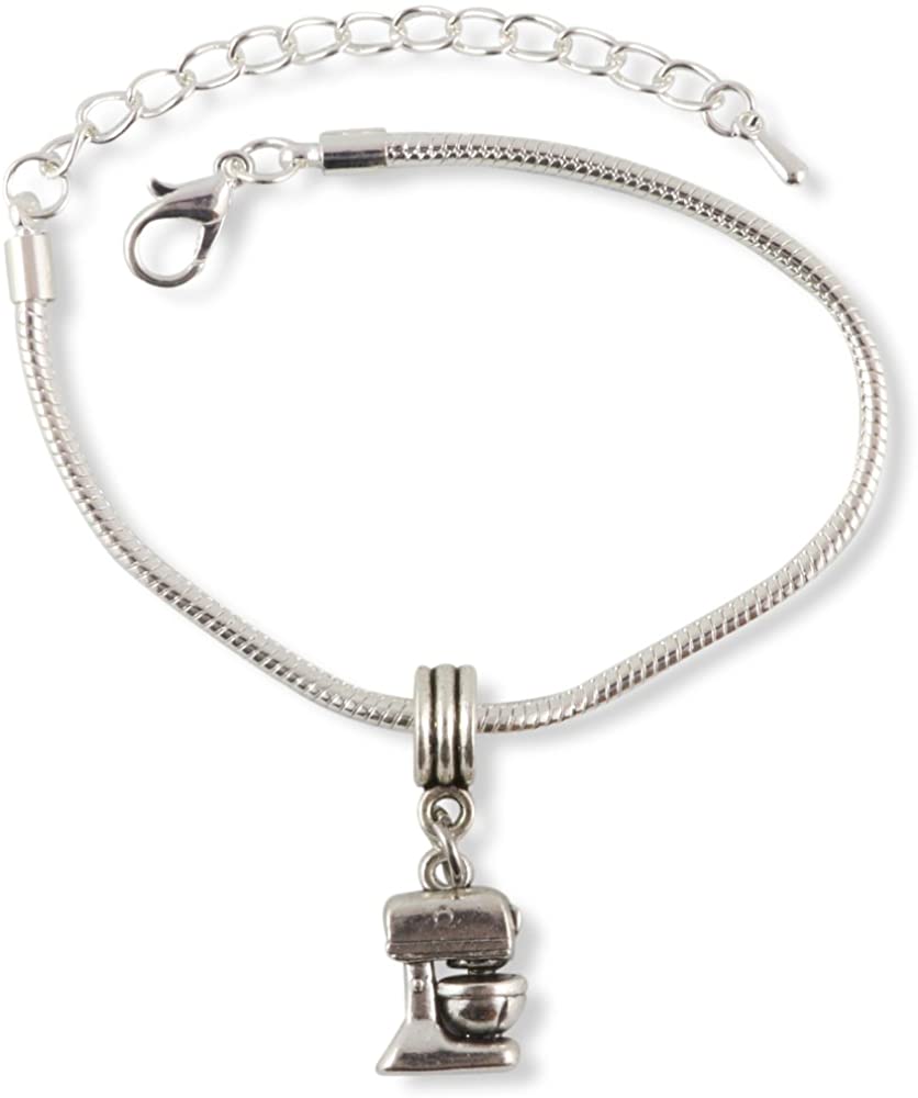 Emerald Park Jewelry Food Processor Mix Master Snake Chain Charm Bracelet