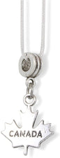 EPJ Canada on a Maple Leaf Charm Snake Chain Necklace
