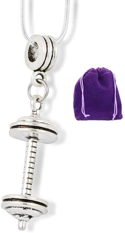 Body Builder Necklace | Gifts for Bodybuilders or Fitness Instructor Gifts Gym Jewelry for Men and Women or Gifts for Crossfit Women Bodybuilding Gifts and Weight Jewelry for Women Gifts of Strength