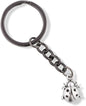 Emerald Park Jewelry Ladybug Charm Keychain, Silver, Small