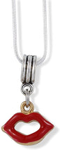 Emerald Park Jewelry Red Lips Charm Snake Chain Necklace