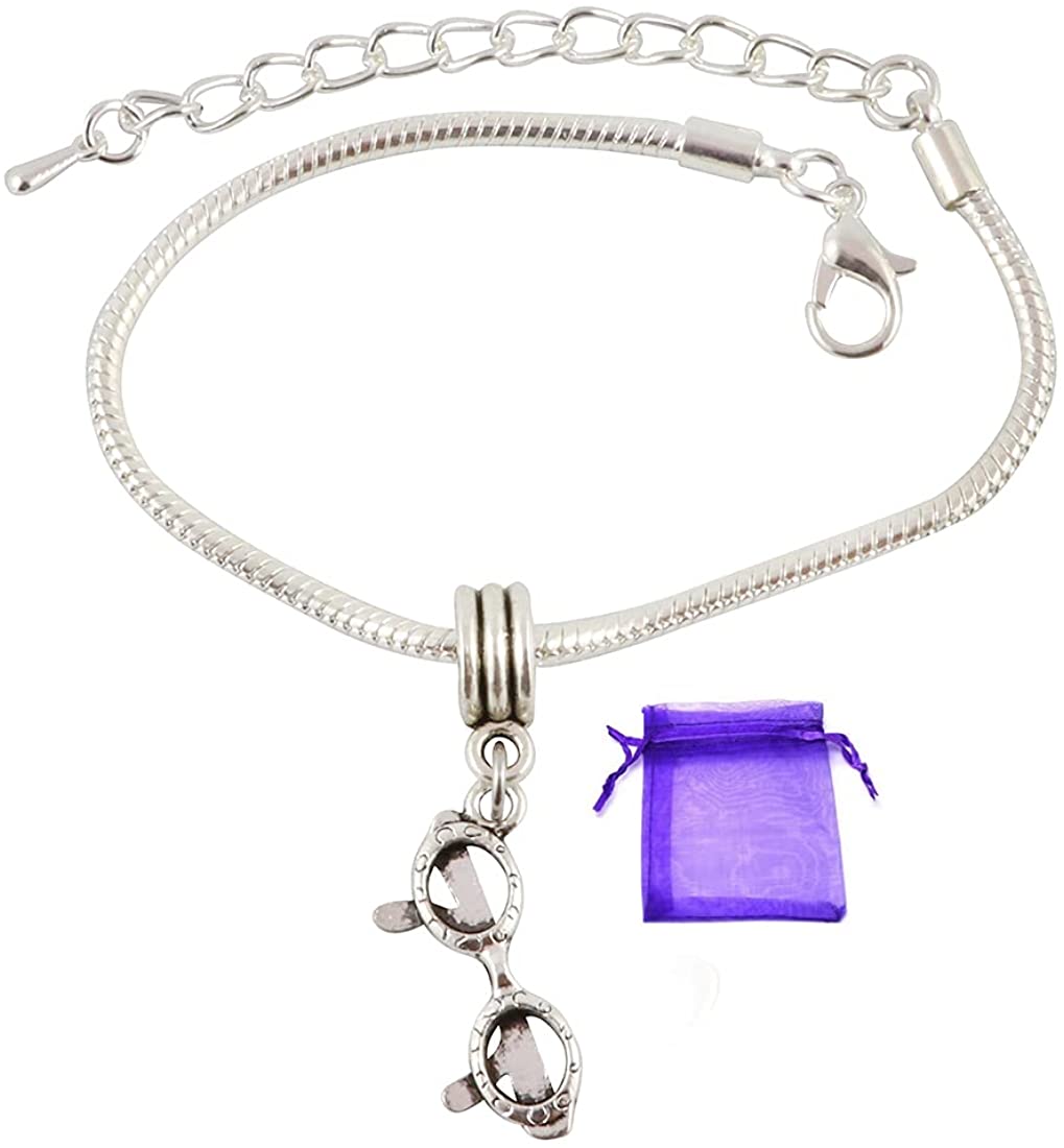 Eye Glasses Bracelet | Snake Chain Charm Bracelet