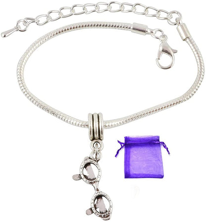 Eye Glasses Bracelet | Snake Chain Charm Bracelet