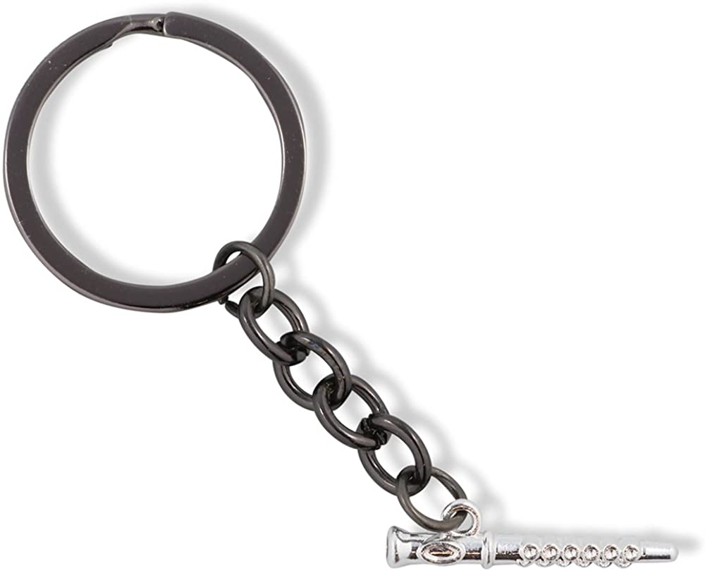 Flute Keychain Jewelry Jewlry Gift for Men Women Decor Flutes Musician Teacher Student Orchestra Musical Wind Instrument fife