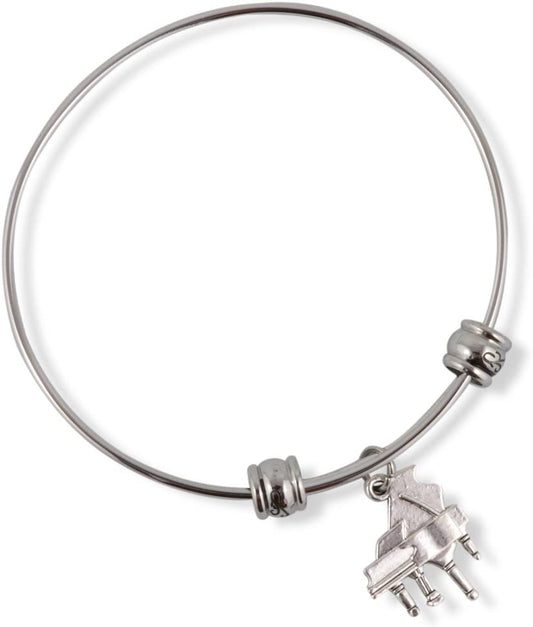 Music Jewelry Piano Bracelet Bangle Jewlry Gifts Music Themed Charm Accessories Stuff Gift for Kids Men Women Boys Girls Teacher Student Pianist Decor