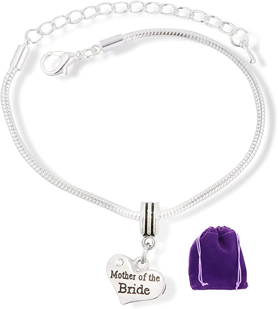 Mother of the Bride Snake Chain Charm Bracelet
