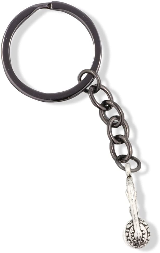 Headphones and Microphone with Details Charm Keychain