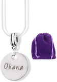 Ohana Necklace | Family Pendant Charm Gift for Women Men Jewelry Ohana Means Family Togetherness Unity Gifts Stuff Accessories Decor