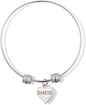Diabetic Text on Heart Fancy Charm Bangle