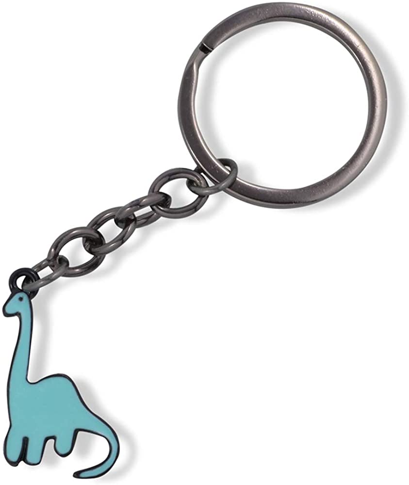 Emerald Park Jewelry Brontosaurus Cartoonish Dinosaur Charm Keychain