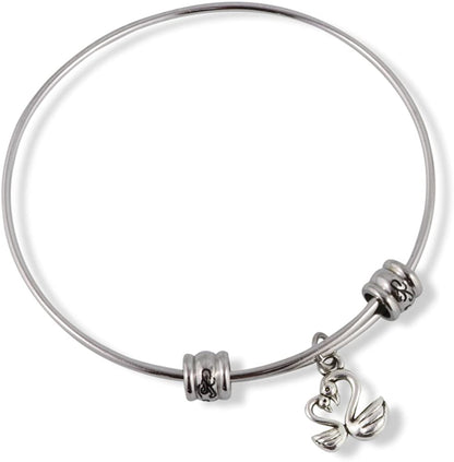 Emerald Park Jewelry Swans Two (Big and Small) Fancy Bangle