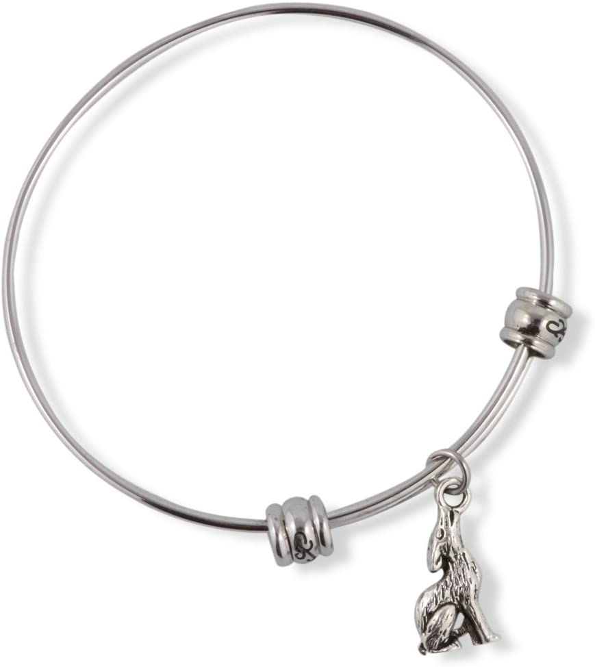 Emerald Park Jewelry Howling Wolf Fancy Bangle