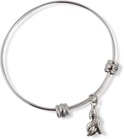 Emerald Park Jewelry Howling Wolf Fancy Bangle