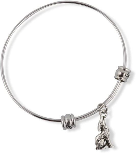 Emerald Park Jewelry Howling Wolf Fancy Bangle