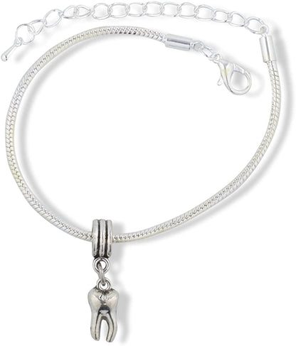 Molar Tooth Bracelet | Dentist Snake Chain Charm Bracelet