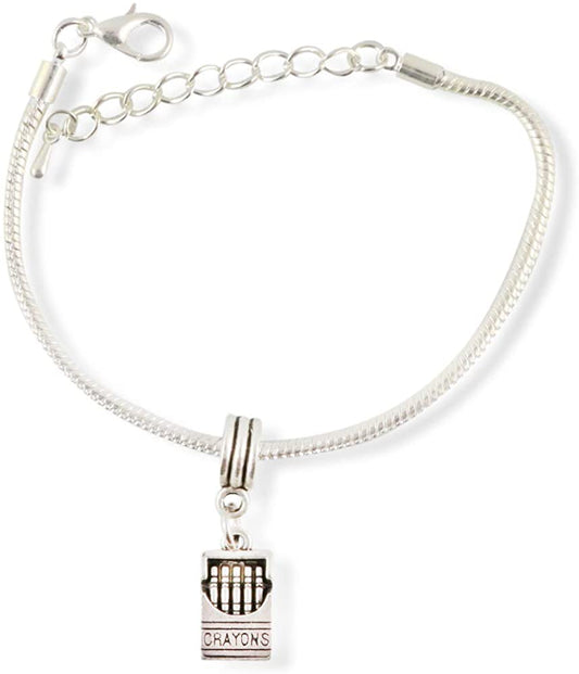 Emerald Park Jewelry Crayons Bracelet | Snake Chain Charm Bracelet