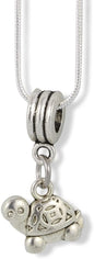 Emerald Park Jewelry Turtle (Cartoonish Looking at You) Charm Snake Chain Necklace