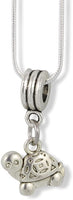 Emerald Park Jewelry Turtle (Cartoonish Looking at You) Charm Snake Chain Necklace