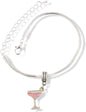 EPJ Cocktail Pink and White on Gold Charm Bracelet