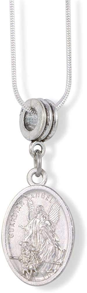 Saint Michael Charm Snake Chain Necklace